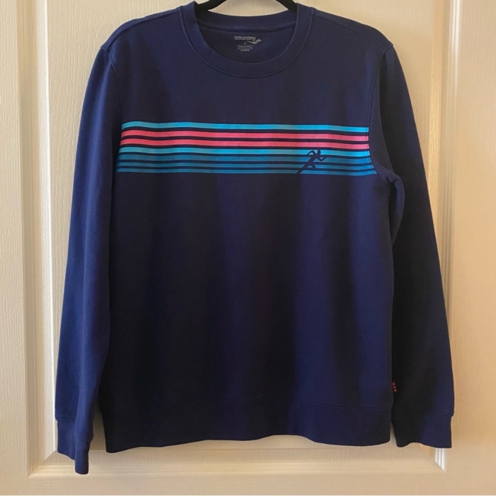 SAUCONY Rested Crew Sodalite Graphic Sweatshirt - M - Picture 2 of 13